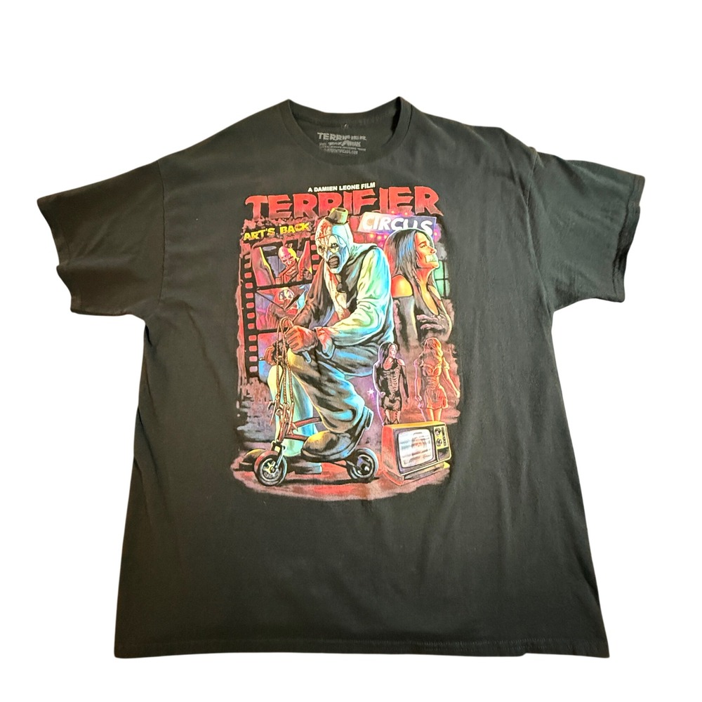 Terrifier Art the Clown Terror Threads Horror‎ Movie Graphic Tee Black XL Circus